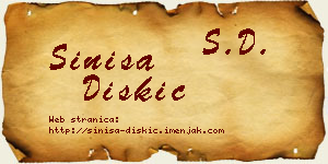 Siniša Diskić vizit kartica